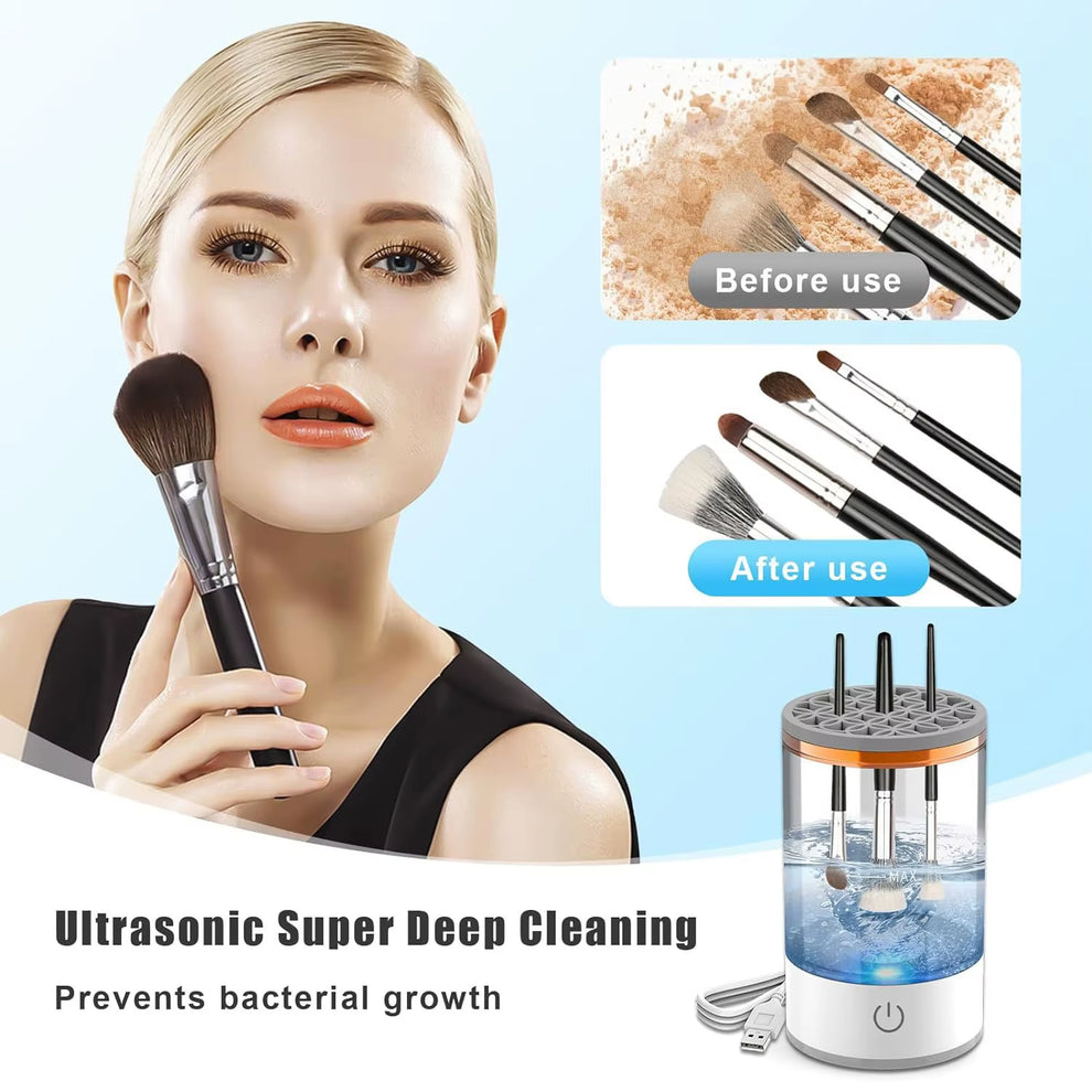 Electric Makeup Brush Cleaner Machine Automatic Cleaning Tools USB Rec ...